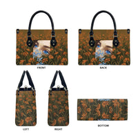 Toni Morrison Leather Bag Floral Themed Design Featuring The Bluest Eye Cover Art Thought-Provoking Quote - Wonder Print Shop