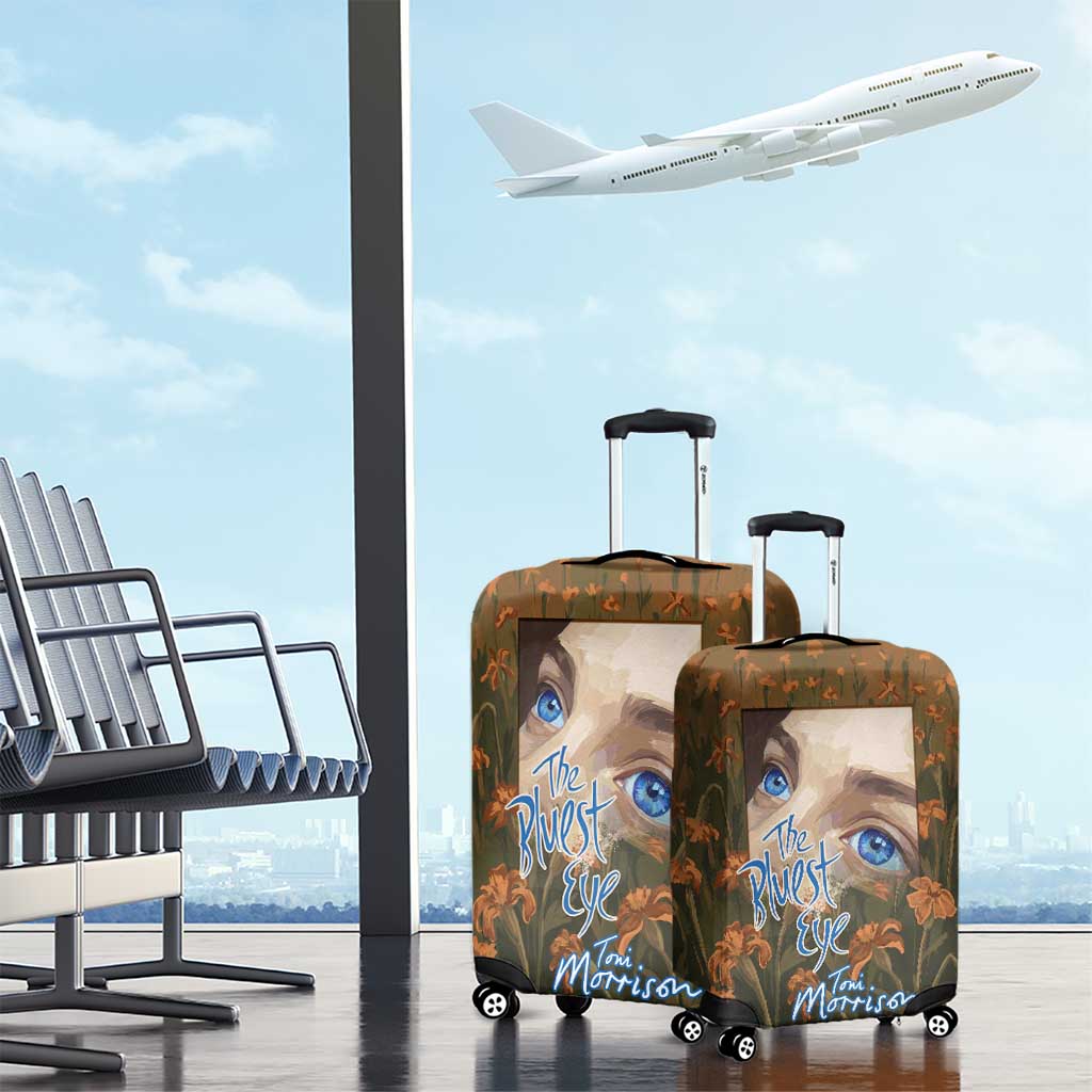 Toni Morrison Luggage Cover Floral Themed Design Featuring The Bluest Eye Cover Art Thought-Provoking Quote - Wonder Print Shop
