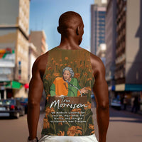 Toni Morrison Men Tank Top Floral Themed Design Featuring The Bluest Eye Cover Art Thought-Provoking Quote - Wonder Print Shop