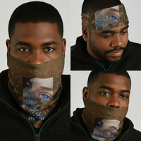 Toni Morrison Neck Gaiter Floral Themed Design Featuring The Bluest Eye Cover Art Thought-Provoking Quote - Wonder Print Shop
