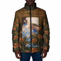 Toni Morrison Padded Jacket Floral Themed Design Featuring The Bluest Eye Cover Art Thought-Provoking Quote - Wonder Print Shop