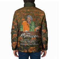 Toni Morrison Padded Jacket Floral Themed Design Featuring The Bluest Eye Cover Art Thought-Provoking Quote - Wonder Print Shop
