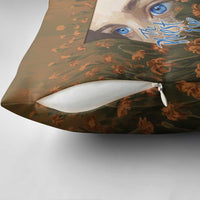 Toni Morrison Pillow Cover Floral Themed Design Featuring The Bluest Eye Cover Art Thought-Provoking Quote - Wonder Print Shop