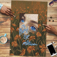 Toni Morrison Puzzle Floral Themed Design Featuring The Bluest Eye Cover Art Thought-Provoking Quote - Wonder Print Shop