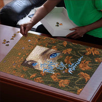 Toni Morrison Puzzle Floral Themed Design Featuring The Bluest Eye Cover Art Thought-Provoking Quote - Wonder Print Shop