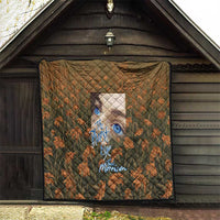Toni Morrison Quilt Floral Themed Design Featuring The Bluest Eye Cover Art Thought-Provoking Quote - Wonder Print Shop