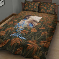 Toni Morrison Quilt Bed Set Floral Themed Design Featuring The Bluest Eye Cover Art Thought-Provoking Quote - Wonder Print Shop