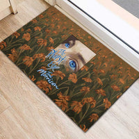 Toni Morrison Rubber Doormat Floral Themed Design Featuring The Bluest Eye Cover Art Thought-Provoking Quote - Wonder Print Shop
