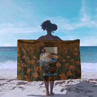 Toni Morrison Sarong Floral Themed Design Featuring The Bluest Eye Cover Art Thought-Provoking Quote - Wonder Print Shop