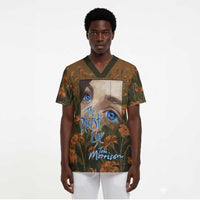 Toni Morrison Scrub Top Floral Themed Design Featuring The Bluest Eye Cover Art Thought-Provoking Quote - Wonder Print Shop