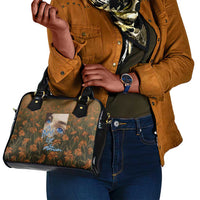 Toni Morrison Shoulder Handbag Floral Themed Design Featuring The Bluest Eye Cover Art Thought-Provoking Quote - Wonder Print Shop