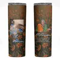 Toni Morrison Skinny Tumbler Floral Themed Design Featuring The Bluest Eye Cover Art Thought-Provoking Quote - Wonder Print Shop