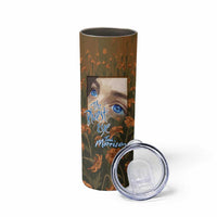 Toni Morrison Skinny Tumbler Floral Themed Design Featuring The Bluest Eye Cover Art Thought-Provoking Quote - Wonder Print Shop