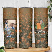 Toni Morrison Skinny Tumbler Floral Themed Design Featuring The Bluest Eye Cover Art Thought-Provoking Quote - Wonder Print Shop
