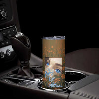 Toni Morrison Skinny Tumbler Floral Themed Design Featuring The Bluest Eye Cover Art Thought-Provoking Quote - Wonder Print Shop
