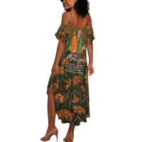 Toni Morrison Summer Maxi Dress Floral Themed Design Featuring The Bluest Eye Cover Art Thought-Provoking Quote - Wonder Print Shop