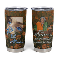 Toni Morrison Tumbler Cup Floral Themed Design Featuring The Bluest Eye Cover Art Thought-Provoking Quote - Wonder Print Shop