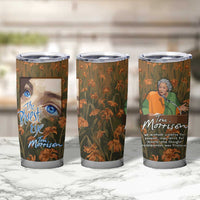 Toni Morrison Tumbler Cup Floral Themed Design Featuring The Bluest Eye Cover Art Thought-Provoking Quote - Wonder Print Shop