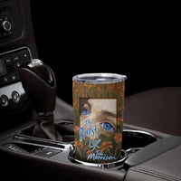 Toni Morrison Tumbler Cup Floral Themed Design Featuring The Bluest Eye Cover Art Thought-Provoking Quote - Wonder Print Shop