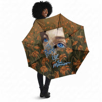 Toni Morrison Umbrella Floral Themed Design Featuring The Bluest Eye Cover Art Thought-Provoking Quote - Wonder Print Shop