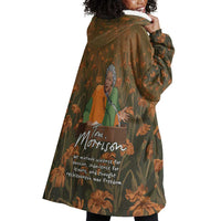 Toni Morrison Wearable Blanket Hoodie Floral Themed Design Featuring The Bluest Eye Cover Art Thought-Provoking Quote - Wonder Print Shop