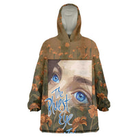 Toni Morrison Wearable Blanket Hoodie Floral Themed Design Featuring The Bluest Eye Cover Art Thought-Provoking Quote - Wonder Print Shop