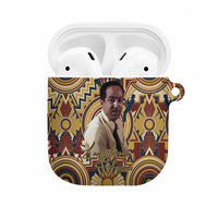 Langston Hughes AirPods Case Vibrant Jazz Age Pattern - Typewriter and Silhouettes Celebration of Harlem Renaissance - Wonder Print Shop