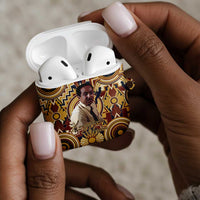 Langston Hughes AirPods Case Vibrant Jazz Age Pattern - Typewriter and Silhouettes Celebration of Harlem Renaissance - Wonder Print Shop