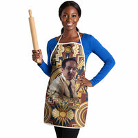 Langston Hughes Apron Vibrant Jazz Age Pattern - Typewriter and Silhouettes Celebration of Harlem Renaissance - Wonder Print Shop