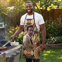Langston Hughes Apron Vibrant Jazz Age Pattern - Typewriter and Silhouettes Celebration of Harlem Renaissance - Wonder Print Shop