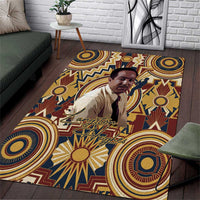 Langston Hughes Area Rug Vibrant Jazz Age Pattern - Typewriter and Silhouettes Celebration of Harlem Renaissance - Wonder Print Shop