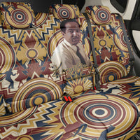 Langston Hughes Back Car Seat Cover Vibrant Jazz Age Pattern - Typewriter and Silhouettes Celebration of Harlem Renaissance - Wonder Print Shop