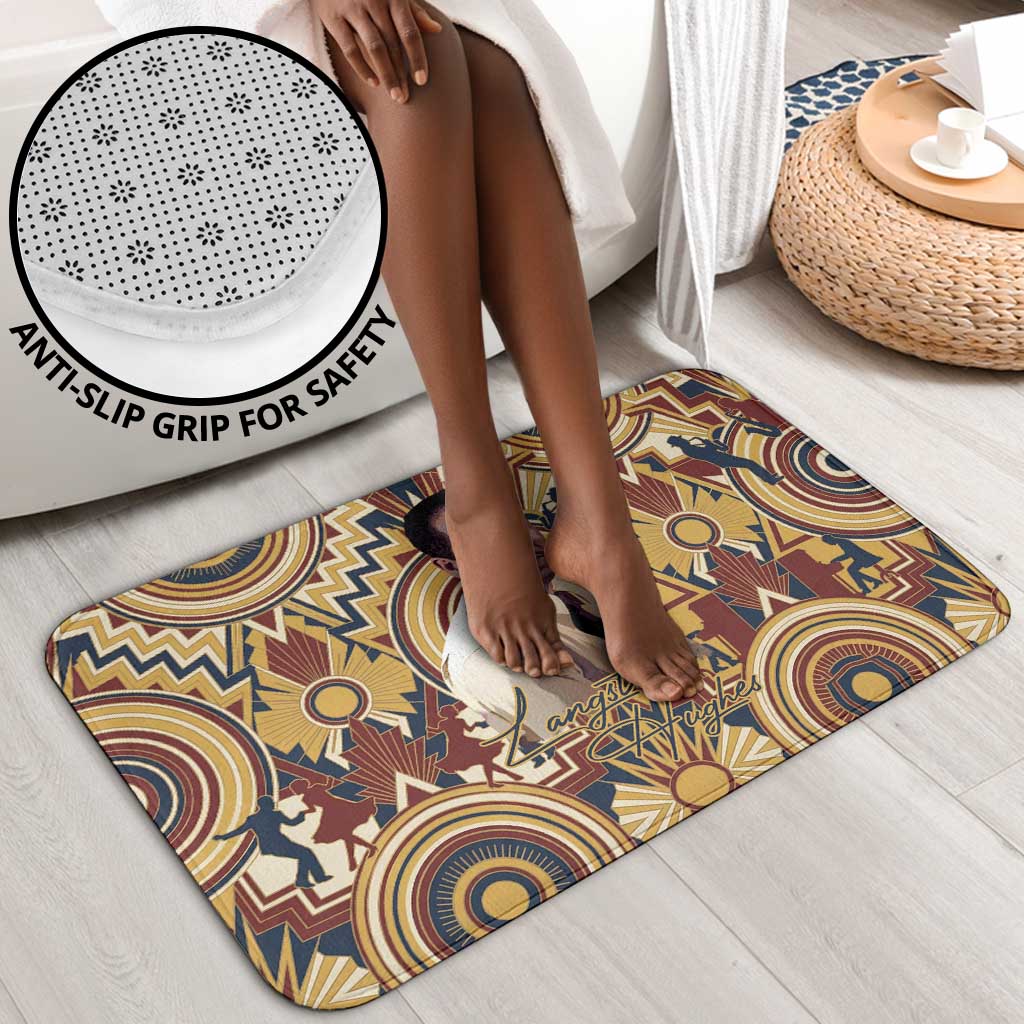Langston Hughes Bathroom Set Vibrant Jazz Age Pattern - Typewriter and Silhouettes Celebration of Harlem Renaissance - Wonder Print Shop