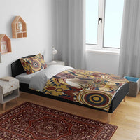 Langston Hughes Bedding Set Vibrant Jazz Age Pattern - Typewriter and Silhouettes Celebration of Harlem Renaissance - Wonder Print Shop