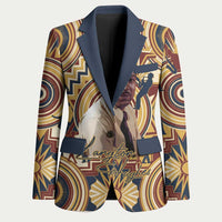 Langston Hughes Blazer Vibrant Jazz Age Pattern - Typewriter and Silhouettes Celebration of Harlem Renaissance - Wonder Print Shop