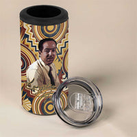 Langston Hughes 4 in 1 Can Cooler Tumbler Vibrant Jazz Age Pattern - Typewriter and Silhouettes Celebration of Harlem Renaissance - Wonder Print Shop