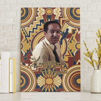 Langston Hughes Canvas Wall Art Vibrant Jazz Age Pattern - Typewriter and Silhouettes Celebration of Harlem Renaissance - Wonder Print Shop