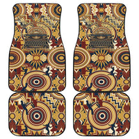 Langston Hughes Car Mats Vibrant Jazz Age Pattern - Typewriter and Silhouettes Celebration of Harlem Renaissance - Wonder Print Shop