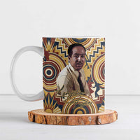 Langston Hughes Ceramic Mug Vibrant Jazz Age Pattern - Typewriter and Silhouettes Celebration of Harlem Renaissance - Wonder Print Shop