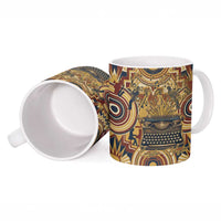Langston Hughes Ceramic Mug Vibrant Jazz Age Pattern - Typewriter and Silhouettes Celebration of Harlem Renaissance - Wonder Print Shop