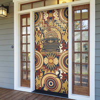 Langston Hughes Door Cover Vibrant Jazz Age Pattern - Typewriter and Silhouettes Celebration of Harlem Renaissance - Wonder Print Shop