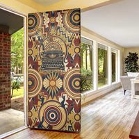 Langston Hughes Door Cover Vibrant Jazz Age Pattern - Typewriter and Silhouettes Celebration of Harlem Renaissance - Wonder Print Shop