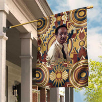 Langston Hughes Garden Flag Vibrant Jazz Age Pattern - Typewriter and Silhouettes Celebration of Harlem Renaissance - Wonder Print Shop