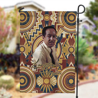 Langston Hughes Garden Flag Vibrant Jazz Age Pattern - Typewriter and Silhouettes Celebration of Harlem Renaissance - Wonder Print Shop