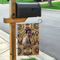 Langston Hughes Garden Flag Vibrant Jazz Age Pattern - Typewriter and Silhouettes Celebration of Harlem Renaissance - Wonder Print Shop