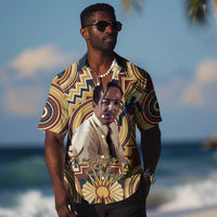 Langston Hughes Hawaiian Shirt Vibrant Jazz Age Pattern - Typewriter and Silhouettes Celebration of Harlem Renaissance - Wonder Print Shop