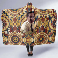 Langston Hughes Hooded Blanket Vibrant Jazz Age Pattern - Typewriter and Silhouettes Celebration of Harlem Renaissance - Wonder Print Shop