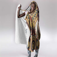 Langston Hughes Hooded Blanket Vibrant Jazz Age Pattern - Typewriter and Silhouettes Celebration of Harlem Renaissance - Wonder Print Shop