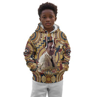 Langston Hughes Kid Hoodie Vibrant Jazz Age Pattern - Typewriter and Silhouettes Celebration of Harlem Renaissance - Wonder Print Shop