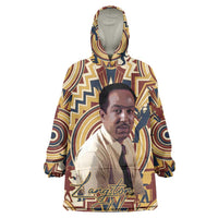 Langston Hughes Kid Wearable Blanket Hoodie Vibrant Jazz Age Pattern - Typewriter and Silhouettes Celebration of Harlem Renaissance - Wonder Print Shop